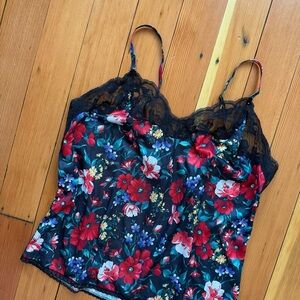 Vintage Silky Floral Tank